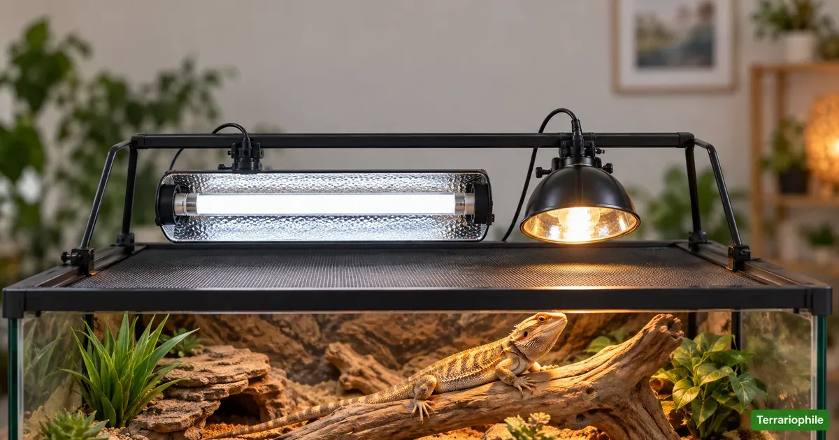Support lampe terrarium