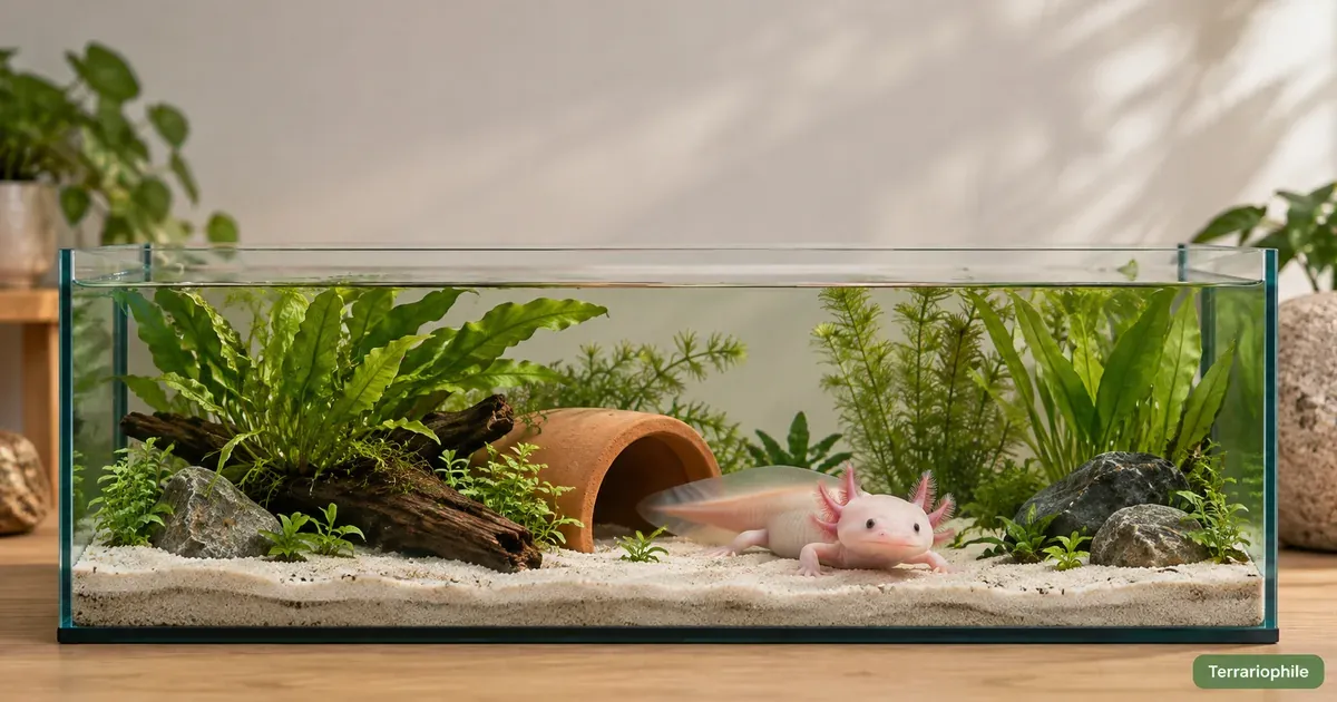 Terrarium axolotl