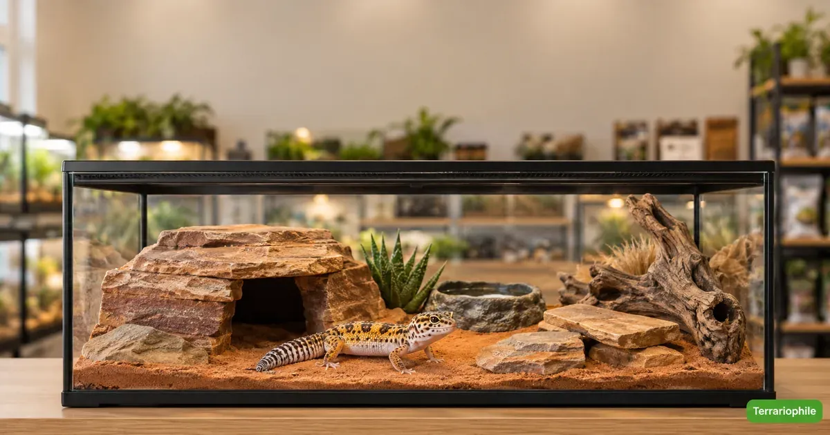 Terrarium gecko léopard